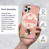 Cute Summer Dog Sunglasses Ice Cream Starfish Custom Name Protective Phone Case Mobile Cover Durable Everyday Smartphone Shock Resistant