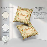 Custom Name Farmhouse Style Hand Drawn Carrot Distressed Texture Square Filled Cushion Throw Pillow Sofa Bed Home Decor Zip Washable UK Made