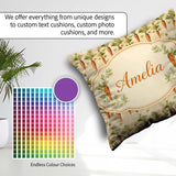 Custom Name Farmhouse Style Hand Drawn Carrot Distressed Texture Square Filled Cushion Throw Pillow Sofa Bed Home Decor Zip Washable UK Made