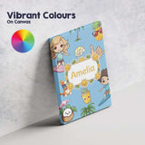 Personalised Name Cute Summer Beach Kids Custom  Unique Gift Idea Elegant Feature Canvas Wall Art Print Decor Picture Ready to Hang