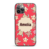Cute Sea Turtles And Starfish Kawaii Red Ocean Custom Name Protective Phone Case Mobile Cover Durable Everyday Smartphone Shock Resistant
