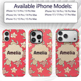 Cute Sea Turtles And Starfish Kawaii Red Ocean Custom Name Protective Phone Case Mobile Cover Durable Everyday Smartphone Shock Resistant