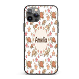 Cute Sea Turtles And Starfish Kawaii Grey Ocean Custom Name Protective Phone Case Mobile Cover Durable Everyday Smartphone Shock Resistant
