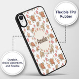Cute Sea Turtles And Starfish Kawaii Grey Ocean Custom Name Protective Phone Case Mobile Cover Durable Everyday Smartphone Shock Resistant