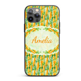 Watercolor Carrot Brushstroke Texture Seamless Custom Name Protective Phone Case Mobile Cover Durable Everyday Smartphone Shock Resistant