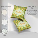 Custom Name Watercolor Carrot Brushstroke Texture Seamless Fresh Square Filled Cushion Throw Pillow Sofa Bed Home Decor Zip Washable UK Made