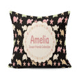 Custom Name Sea Turtles And Starfish Ocean Seamless Pattern Name Square Filled Cushion Throw Pillow Sofa Bed Home Decor Zip Washable UK Made