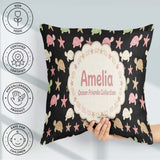 Custom Name Sea Turtles And Starfish Ocean Seamless Pattern Name Square Filled Cushion Throw Pillow Sofa Bed Home Decor Zip Washable UK Made