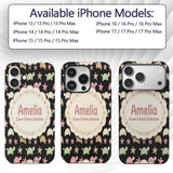 Cute Sea Turtles And Starfish Ocean Seamless Custom Name Protective Phone Case Mobile Cover Durable Everyday Smartphone Shock Resistant