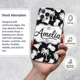 Soft Grey Minimal Plain Background Subtle Texture Custom Name Protective Phone Case Mobile Cover Durable Everyday Smartphone Shock Resistant