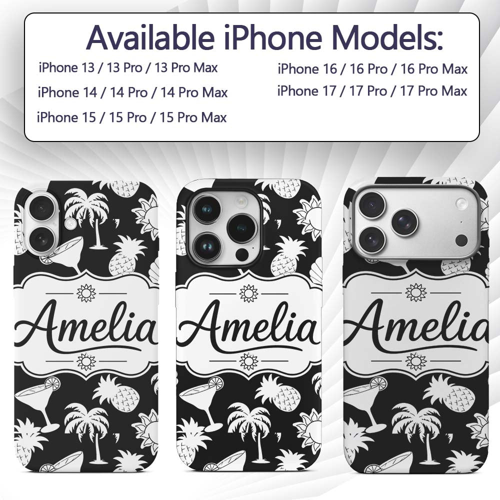 Soft Grey Minimal Plain Background Subtle Texture Custom Name Protective Phone Case Mobile Cover Durable Everyday Smartphone Shock Resistant