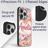 Kawaii Sushi Rice Bowls and Noodles Characters Custom Name Protective Phone Case Mobile Cover Durable Everyday Smartphone Shock Resistant