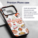 Kawaii Sushi Rice Bowls and Noodles Characters Custom Name Protective Phone Case Mobile Cover Durable Everyday Smartphone Shock Resistant