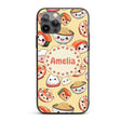 Kawaii Sushi Rice Bowls and Noodles Characters Custom Name Protective Phone Case Mobile Cover Durable Everyday Smartphone Shock Resistant