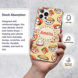 Kawaii Sushi Rice Bowls and Noodles Characters Custom Name Protective Phone Case Mobile Cover Durable Everyday Smartphone Shock Resistant