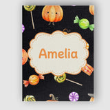 Personalised Name Cute Autumn Pumpkins Custom  Modern Room Accent Elegant Feature Canvas Wall Art Print Decor Picture Ready to Hang