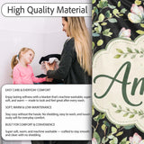 Elegant Butterflies and Green Leaves on Black Background Seamless  Personalised Custom Name Super Soft Fleece Blanket Bed Sofa Throw