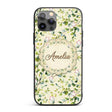 Elegant Watercolor Butterflies and Green Leaves Custom Name Protective Phone Case Mobile Cover Durable Everyday Smartphone Shock Resistant