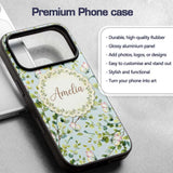 Elegant Watercolor Butterflies and Green Leaves Custom Name Protective Phone Case Mobile Cover Durable Everyday Smartphone Shock Resistant