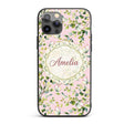 Elegant Watercolor Butterflies and Green Leaves Custom Name Protective Phone Case Mobile Cover Durable Everyday Smartphone Shock Resistant