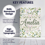 Personalised Name Watercolor Butterflies Custom  Unique Gift Idea Elegant Feature Canvas Wall Art Print Decor Picture Ready to Hang