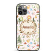 Woodland Deer Owl Mushrooms and Stars on Soft Custom Name Protective Phone Case Mobile Cover Durable Everyday Smartphone Shock Resistant
