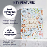 Personalised Name Woodland Animals Rabbit Custom  Unique Gift Idea Elegant Feature Canvas Wall Art Print Decor Picture Ready to Hang