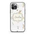 Watercolor Bunny Butterfly Floral Meadow Neutral Custom Name Protective Phone Case Mobile Cover Durable Everyday Smartphone Shock Resistant