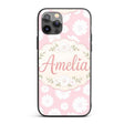 Soft Pink Daisy Floral Seamless Pattern Pastel Custom Name Protective Phone Case Mobile Cover Durable Everyday Smartphone Shock Resistant
