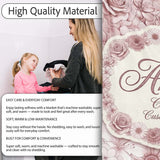 Vintage Monochrome Floral Roses Peonies and Daisies Seamless  Personalised Custom Name Super Soft Fleece Blanket Bed Sofa Throw