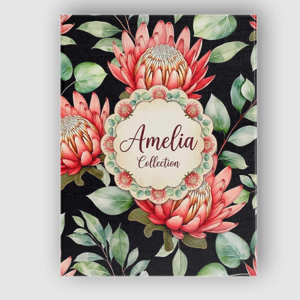 Personalised Name Protea Flower Botanical Custom  Unique Gift Idea Elegant Feature Canvas Wall Art Print Decor Picture Ready to Hang