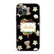 Island Girl Hula Dance Tropical Cute Cartoon Custom Name Protective Phone Case Mobile Cover Durable Everyday Smartphone Shock Resistant