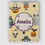 Personalised Name Cute Halloween Characters Custom  Bespoke Interior Contemporary Canvas Wall Art Print Decor Picture Ready to Hang