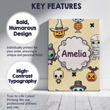 Personalised Name Cute Halloween Characters Custom  Bespoke Interior Contemporary Canvas Wall Art Print Decor Picture Ready to Hang