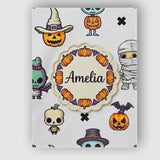 Personalised Name Cute Halloween Frankenstein Custom Unique Gift Idea Modern Room Accent Canvas Wall Art Print Decor Picture Ready to Hang