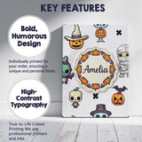 Personalised Name Cute Halloween Frankenstein Custom Unique Gift Idea Modern Room Accent Canvas Wall Art Print Decor Picture Ready to Hang