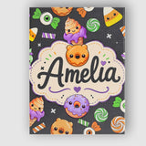Personalised Name Cute Halloween Sweet Custom  Modern Room Accent Elegant Feature Canvas Wall Art Print Decor Picture Ready to Hang