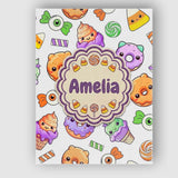 Personalised Name Cute Halloween Donut Custom  Modern Room Accent Elegant Feature Canvas Wall Art Print Decor Picture Ready to Hang