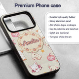 Cute Halloween Bunny Witch Teddy Pumpkin Seamless Custom Name Protective Phone Case Mobile Cover Durable Everyday Smartphone Shock Resistant