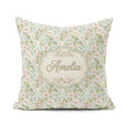 Custom Name Delicate Cherry Blossom Pastel Floral Pattern Lovely Square Filled Cushion Throw Pillow Sofa Bed Home Decor Zip Washable UK Made