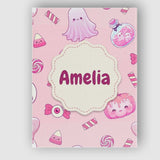 Personalised Name Kawaii Halloween Bunny Custom  Unique Gift Idea Elegant Feature Canvas Wall Art Print Decor Picture Ready to Hang