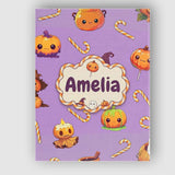 Personalised Name Cute Kawaii Halloween Custom  Modern Room Accent Elegant Feature Canvas Wall Art Print Decor Picture Ready to Hang