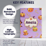 Personalised Name Cute Kawaii Halloween Custom  Modern Room Accent Elegant Feature Canvas Wall Art Print Decor Picture Ready to Hang