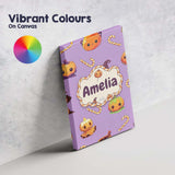 Personalised Name Cute Kawaii Halloween Custom  Modern Room Accent Elegant Feature Canvas Wall Art Print Decor Picture Ready to Hang
