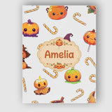 Personalised Name Cute Kawaii Halloween Custom  Modern Room Accent Elegant Feature Canvas Wall Art Print Decor Picture Ready to Hang