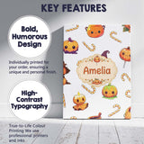 Personalised Name Cute Kawaii Halloween Custom  Modern Room Accent Elegant Feature Canvas Wall Art Print Decor Picture Ready to Hang
