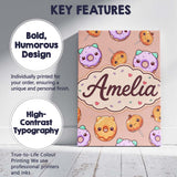 Personalised Name Cute Halloween Donuts Custom  Modern Room Accent Elegant Feature Canvas Wall Art Print Decor Picture Ready to Hang