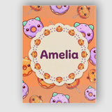 Personalised Name Cute Halloween Donuts Custom  Modern Room Accent Elegant Feature Canvas Wall Art Print Decor Picture Ready to Hang