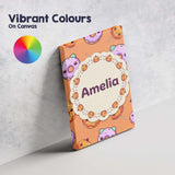 Personalised Name Cute Halloween Donuts Custom  Modern Room Accent Elegant Feature Canvas Wall Art Print Decor Picture Ready to Hang