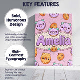 Personalised Name Cute Halloween Donuts Custom  Modern Room Accent Elegant Feature Canvas Wall Art Print Decor Picture Ready to Hang